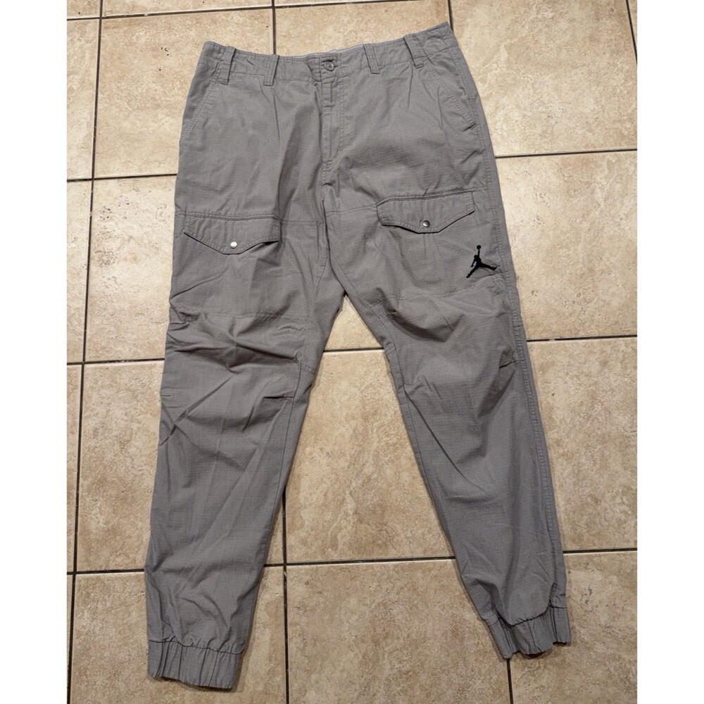 Jordan Joggers Mens 38 Grey City Tapered Ripstop Utility Cargo Pants 704800-063